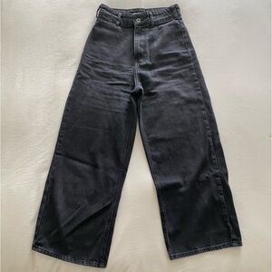 Zara Highwaisted Cropped Wide Leg Denim